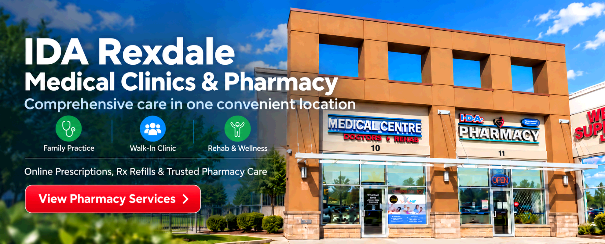 IDA Rexdale Medical Clinic and Pharmacy online prescriptions fill and refill